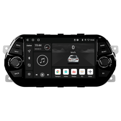 Clarion Fiat Egea Android Multimedya Sistemi (2014-2025) | 4GB RAM 64GB Hafıza | 7” Ekran | CarPlay & Android Auto | Geri Görüş Kamerası CRV-4926C