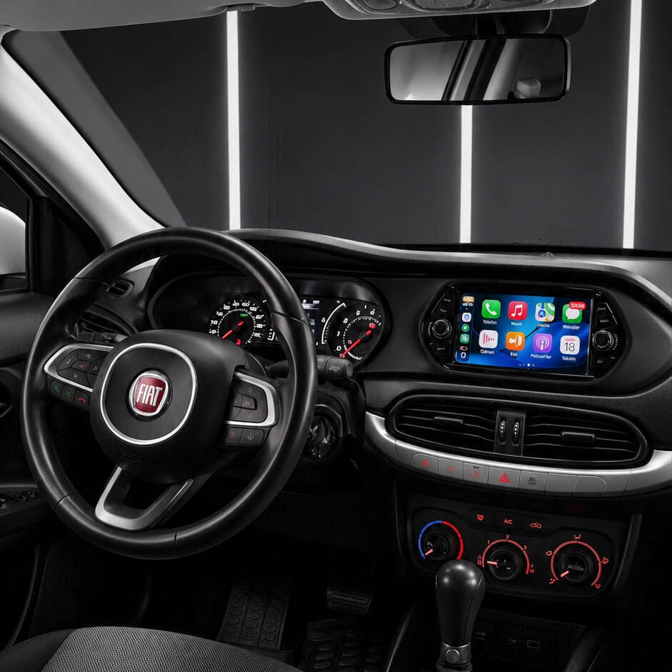 Clarion Fiat Egea Android Multimedya Sistemi (2014-2025) | 4GB RAM 64GB Hafıza | 7” Ekran | CarPlay & Android Auto | Geri Görüş Kamerası CRV-4926C