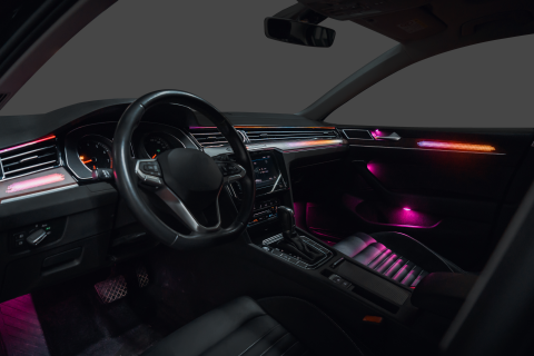 Volkswagen Passat B8 Karbon Fiber Ambiyans Aydınlatma Seti RGB 64 Renk İç Mekan Işık Paketi