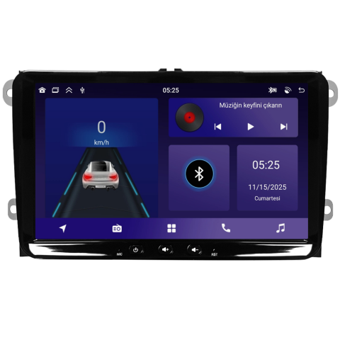Volkswagen Golf 5/Golf 6 Android Multimedya Sistemi (2004-2012) CRV-4580SX Piano Black Çerçeve