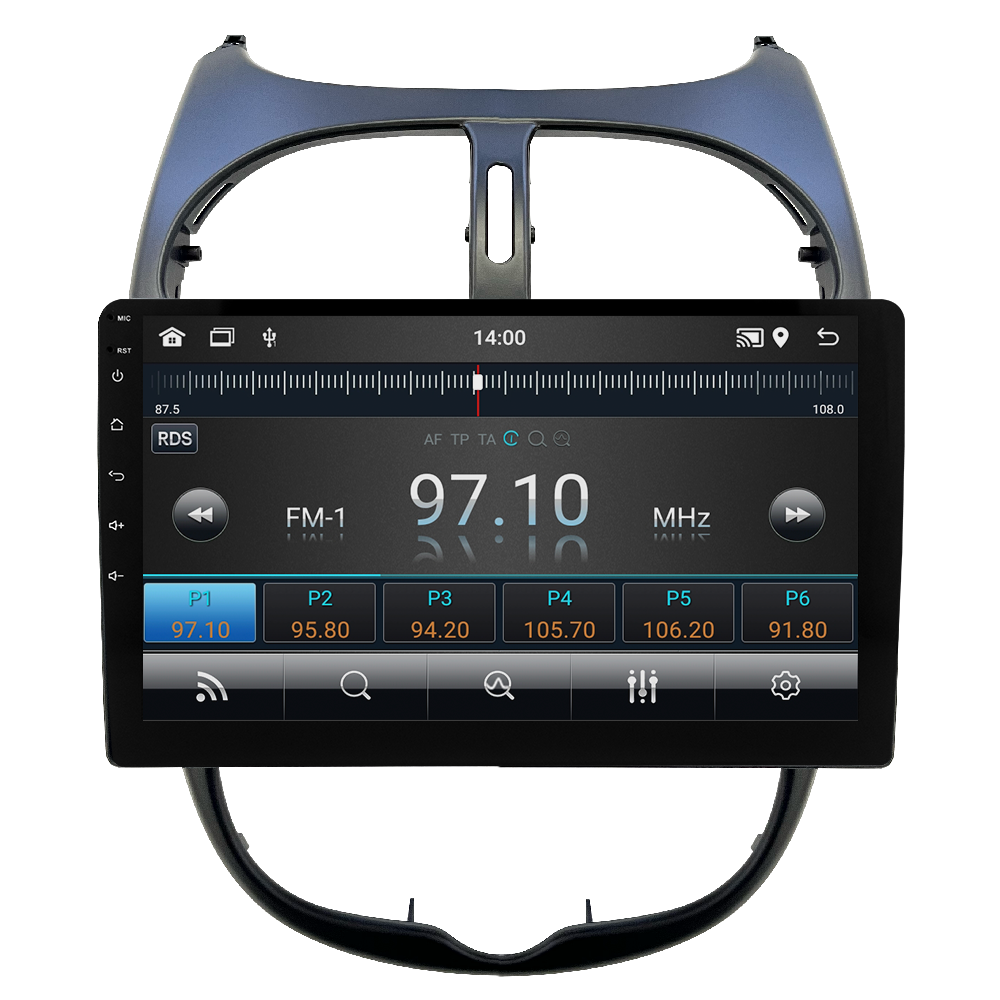 Peugeot 206 Android Multimedya Sistemi (2006-2011) CRV-4427XAA