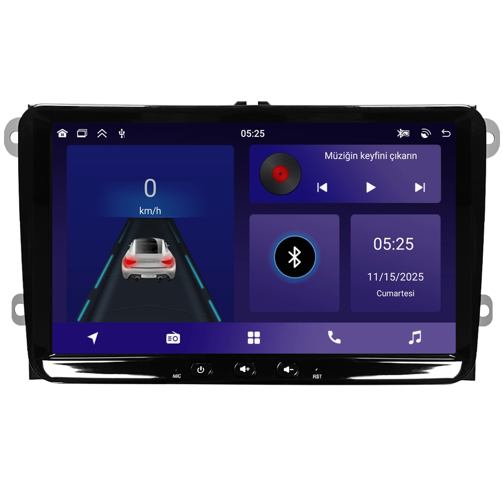 Seat Altea Android Multimedya Sistemi (2005-2014) CRV-4580SX Piano Black Çerçeve