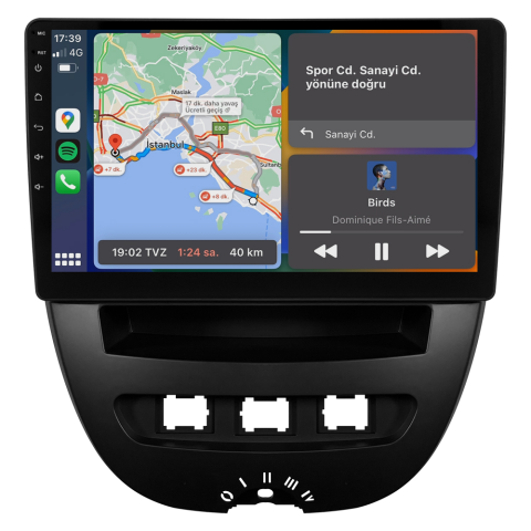 Peugeot 107 Android Multimedya Sistemi CRV-4844XD