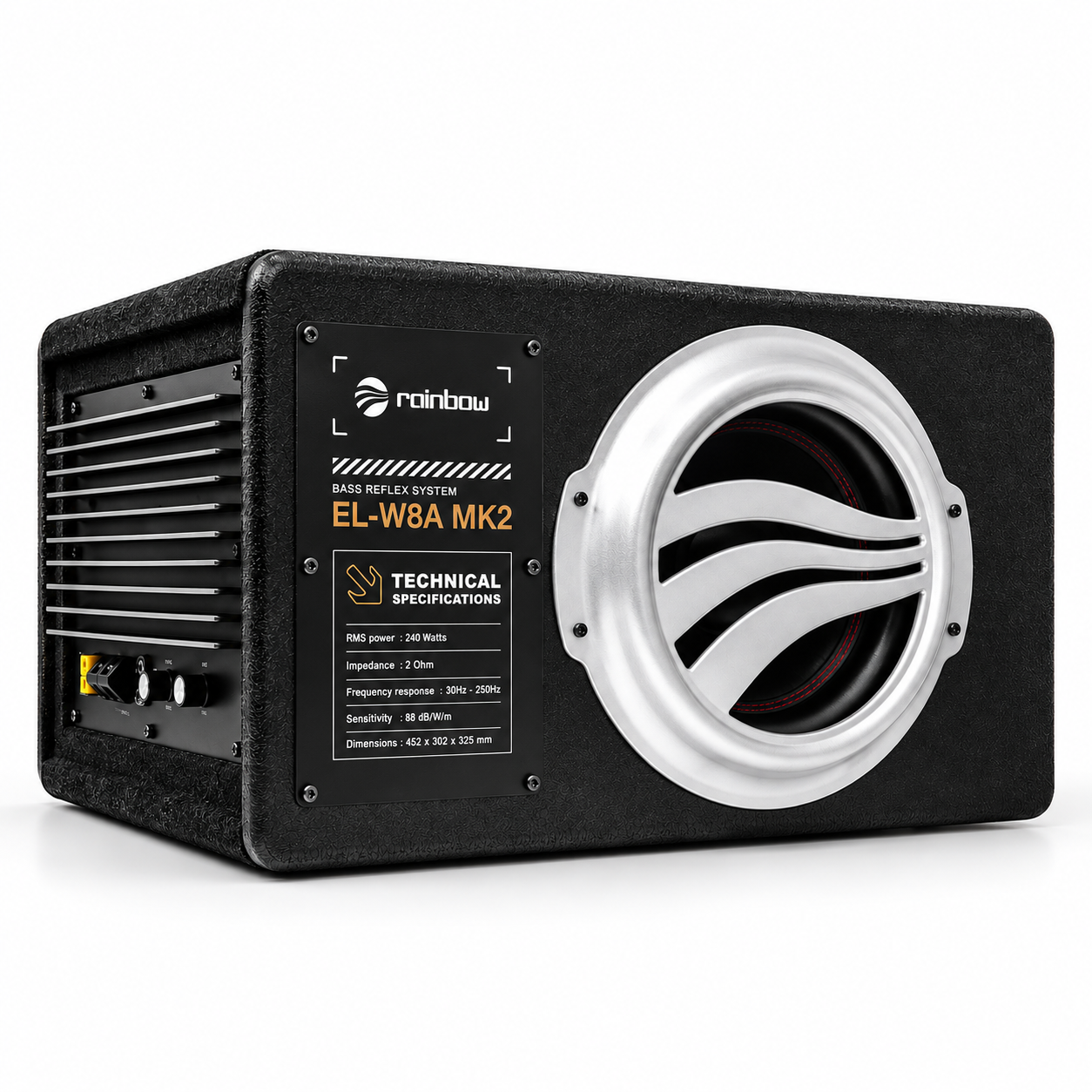 Rainbow EL-W8A MK2 20 cm 150W RMS Aktif Kabinli Subwoofer