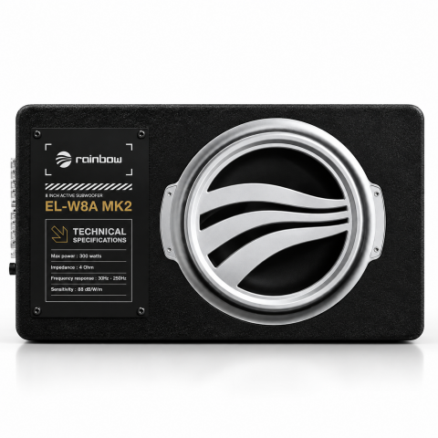 Rainbow EL-W8A MK2 20 cm 150W RMS Aktif Kabinli Subwoofer