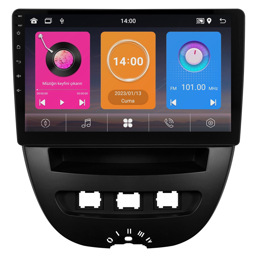 Peugeot 107 Android Multimedya Sistemi CRV-4844XD