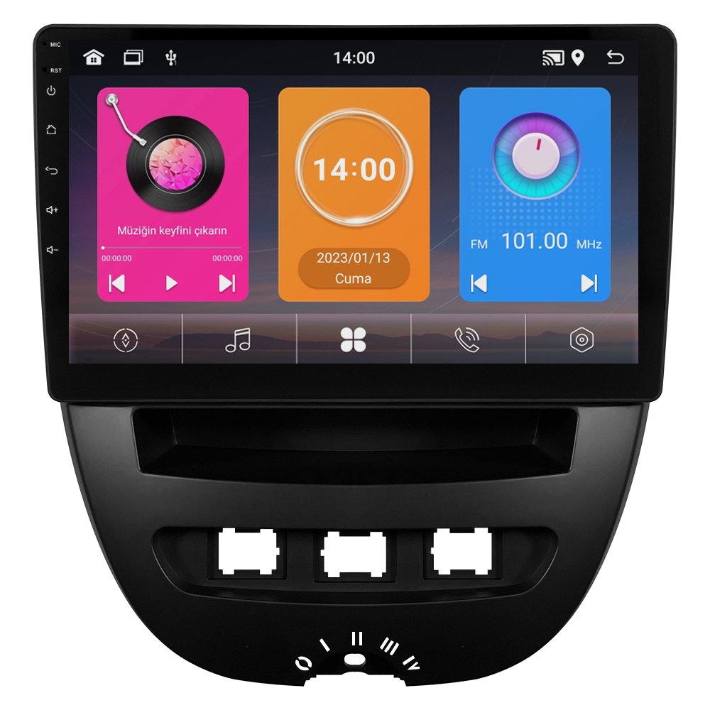 Peugeot 107 Android Multimedya Sistemi (2005-2014) CRV-4844XD