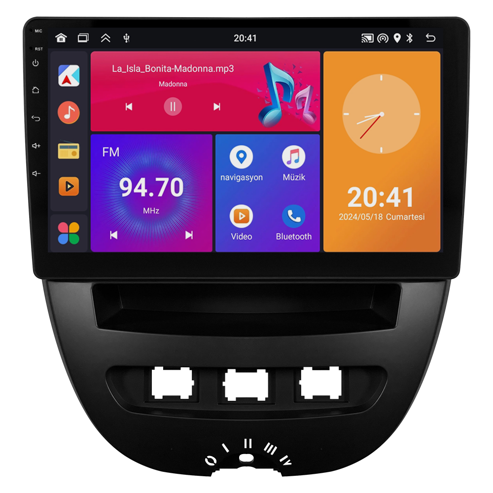 Peugeot 107 Android Multimedya Sistemi (2005-2014) CRV4844XP