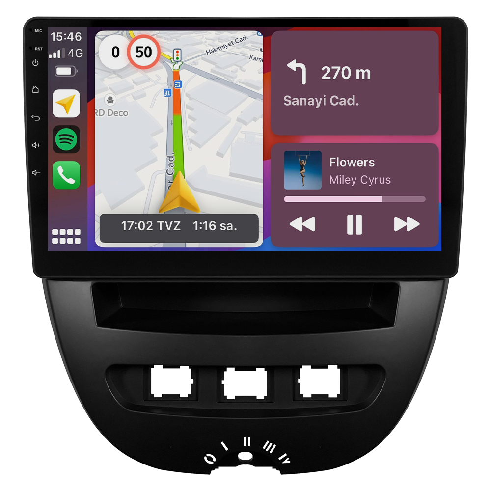 Peugeot 107 Android Multimedya Sistemi (2005-2014) CRV4844XP