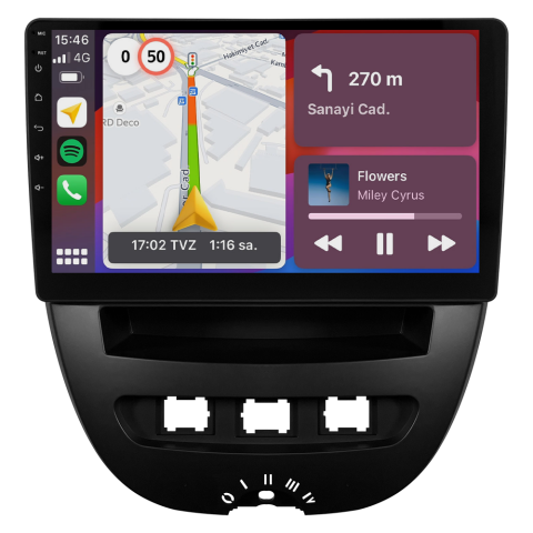 Peugeot 107 Android Multimedya Sistemi (2005-2014) CRV4844XP