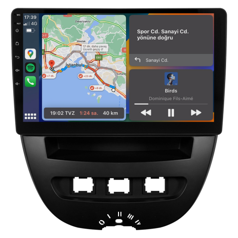 Peugeot 107 Android Multimedya Sistemi CRV-4844XR