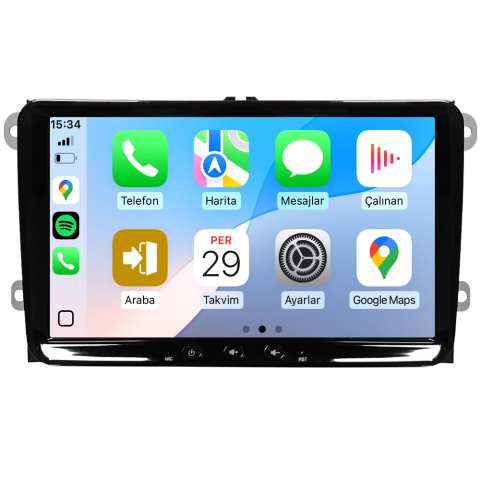 Skoda Fabia Android Multimedya Sistemi (2010-2014) CRV-4580SX Piano Black Çerçeve