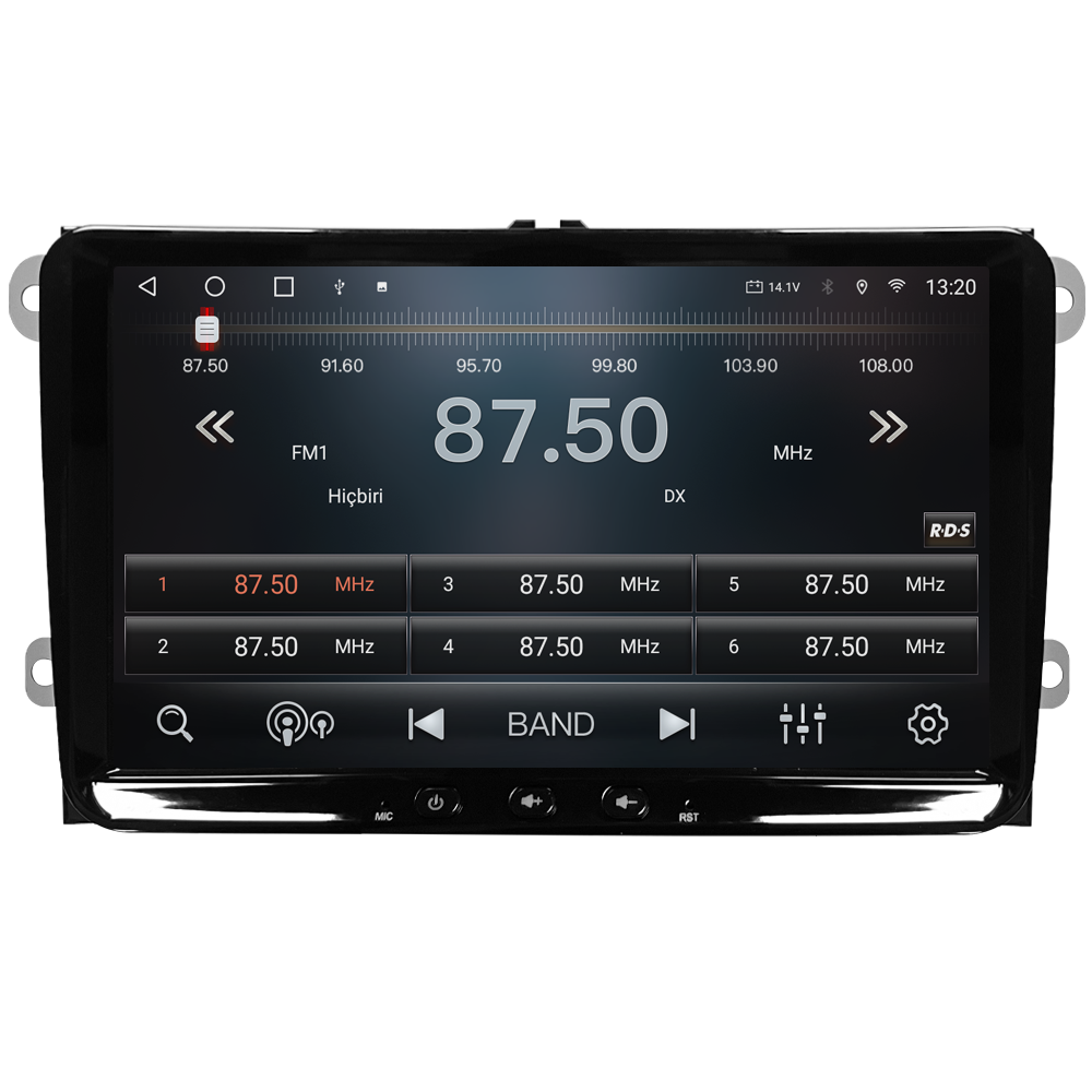 Volkswagen Polo Android Multimedya Sistemi (2010-2013) CRV-4580SD Piano Black Çerçeve