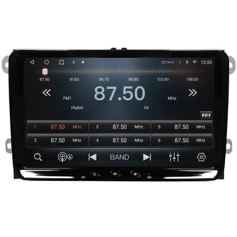 Volkswagen Caddy Android Multimedya Sistemi (2004-2019) CRV-4580SD Piano Black Çerçeve