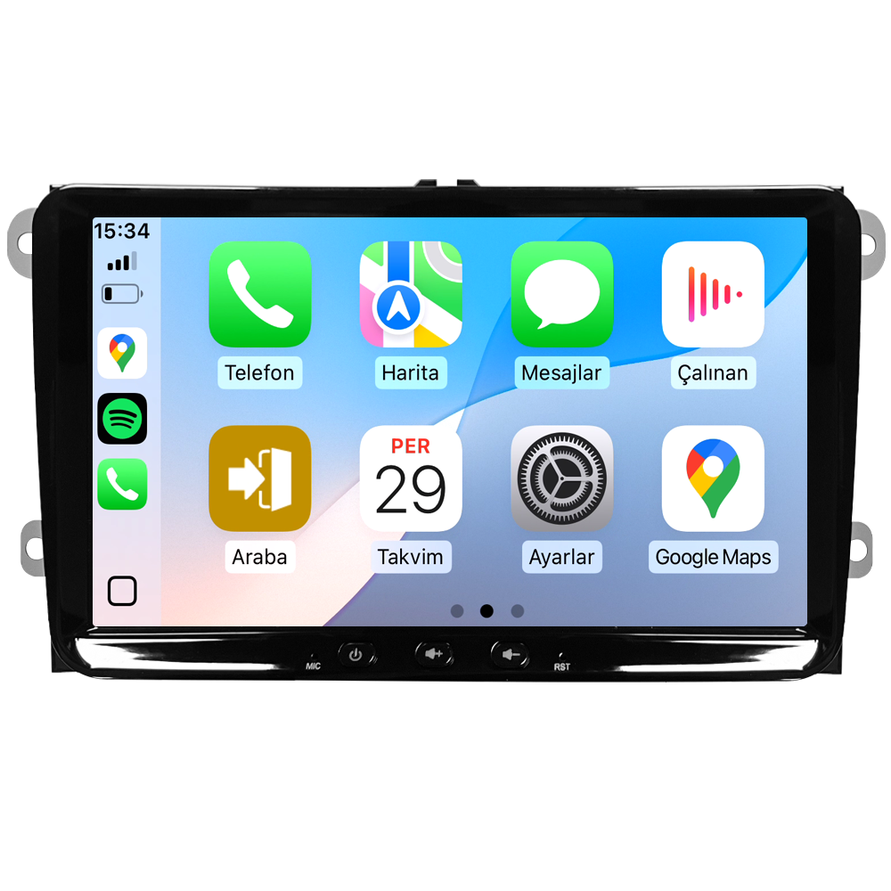 Volkswagen Jetta Android Multimedya Sistemi (2006-2018) CRV-4580SD Piano Black Çerçeve