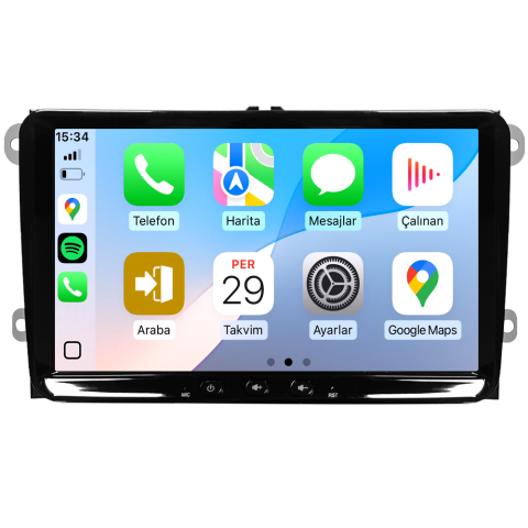 Volkswagen Jetta Android Multimedya Sistemi (2006-2018) CRV-4580SD Piano Black Çerçeve