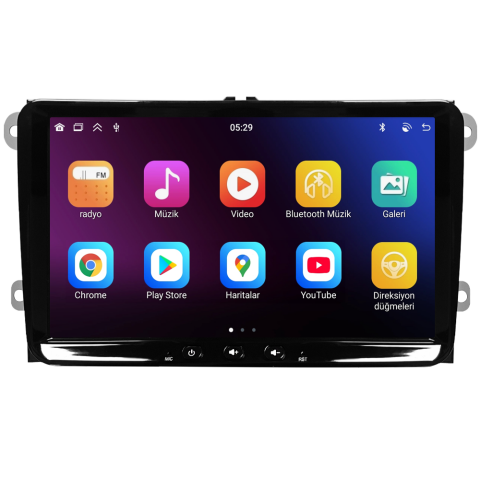 Volkswagen Jetta Android Multimedya Sistemi (2006-2018) CRV-4580SD Piano Black Çerçeve