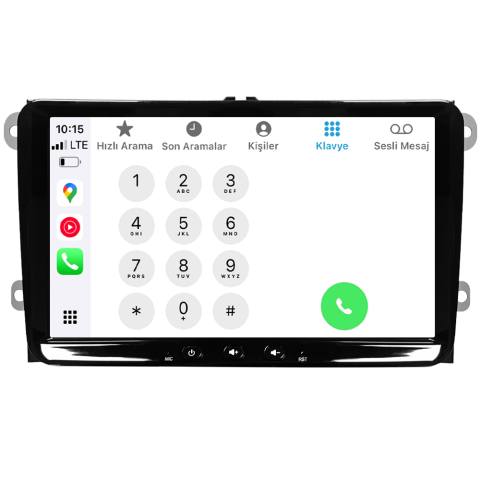 Volkswagen Jetta Android Multimedya Sistemi (2006-2018) CRV-4580SD Piano Black Çerçeve