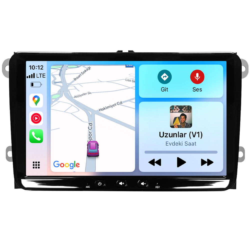 Volkswagen Jetta Android Multimedya Sistemi (2006-2018) CRV-4580SD Piano Black Çerçeve