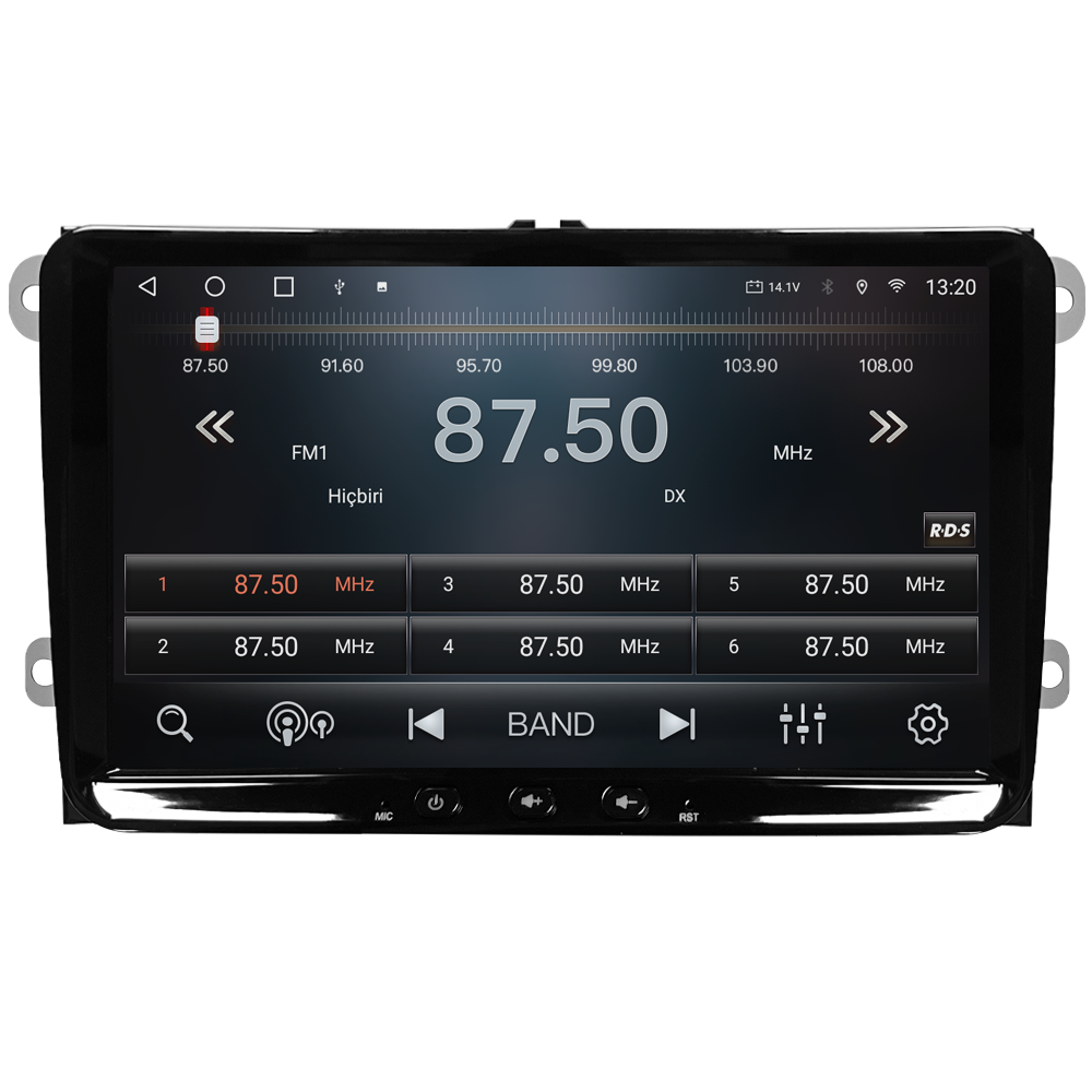 Seat Leon Android Multimedya Sistemi (2006-2012) CRV-4580SD Piano Black Çerçeve