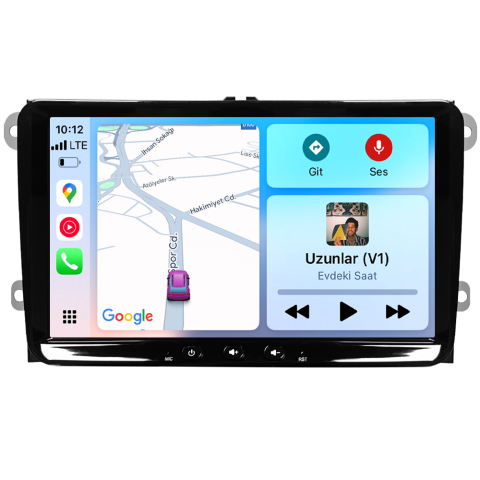 Seat Leon Android Multimedya Sistemi (2006-2012) CRV-4580SD Piano Black Çerçeve