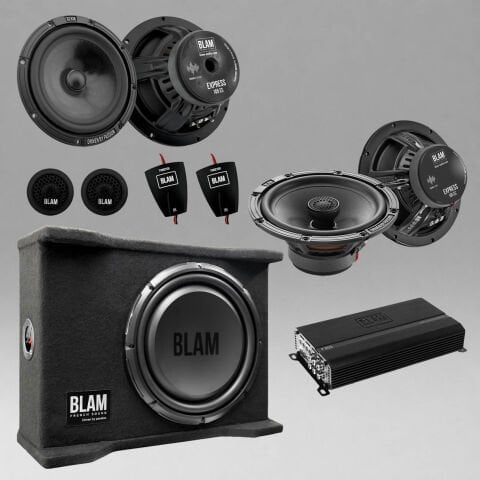 BLAM 5 Kanal Amfili Araç Ses Sistemi Paketi | Kabinli Subwoofer Dahil