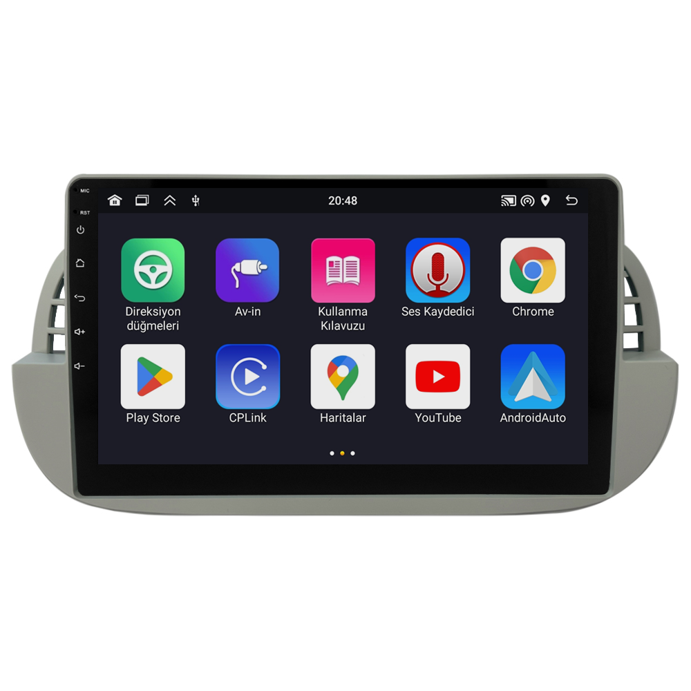 Fiat 500 Multimedya Sistemi Beyaz Çerçeve (2008-2014) CRV-4652XPW