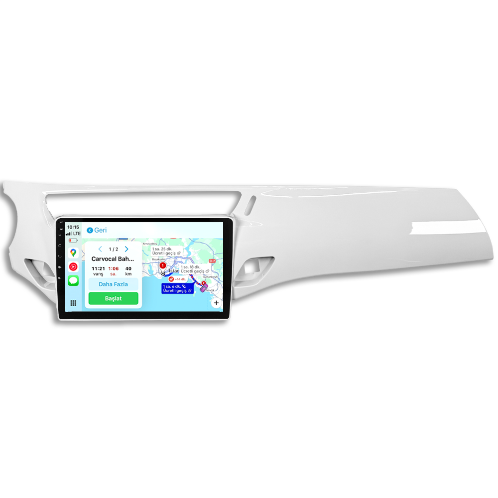 Citroen C3 Android Multimedya Sistemi (2010-2015) CRV-4968XAA  Piano White Çerçeve