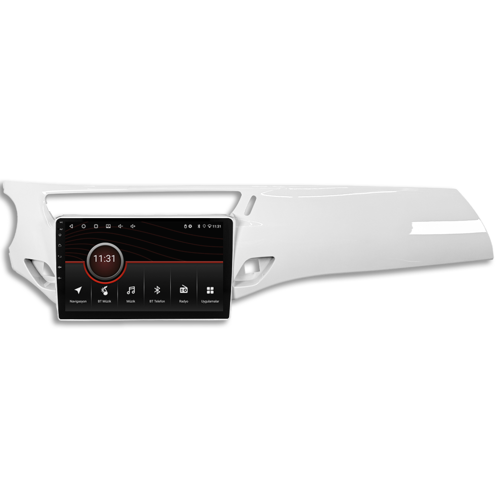 Citroen C3 Android Multimedya Sistemi (2010-2015) CRV-4968XR Piano White Çerçeve