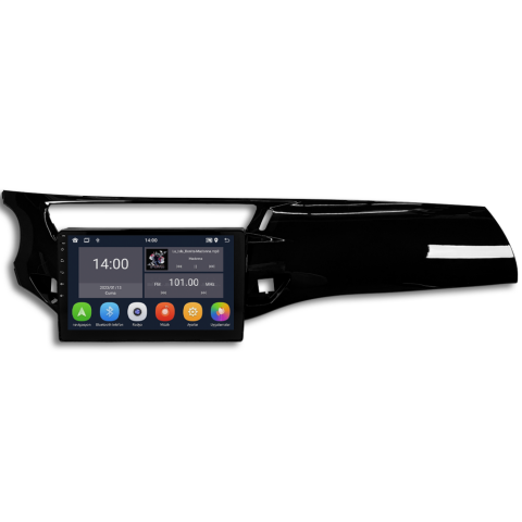 Citroen C3 Android Multimedya Sistemi (2010-2015) CRV-4968XD Piano Black Çerçeve