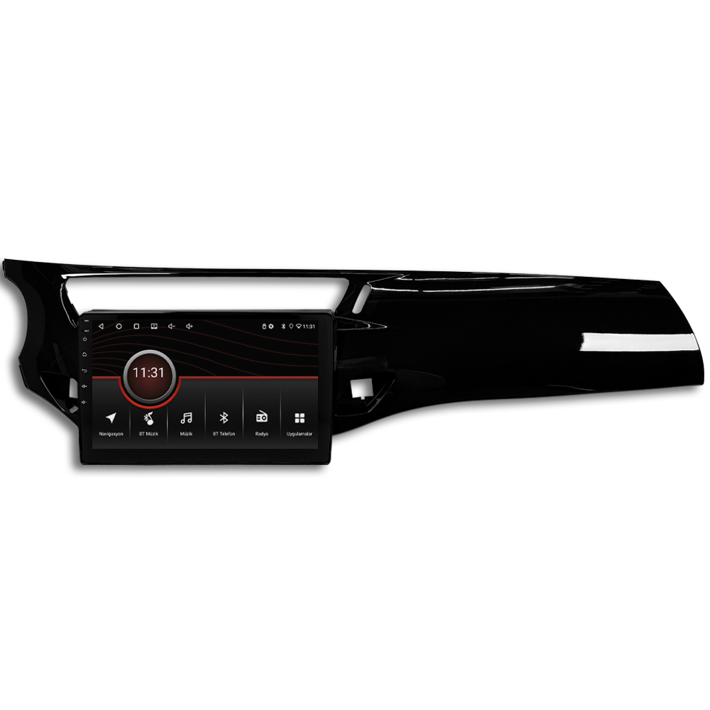Citroen C3 Android Multimedya Sistemi (2010-2015) CRV-4968XR Piano Black Çerçeve
