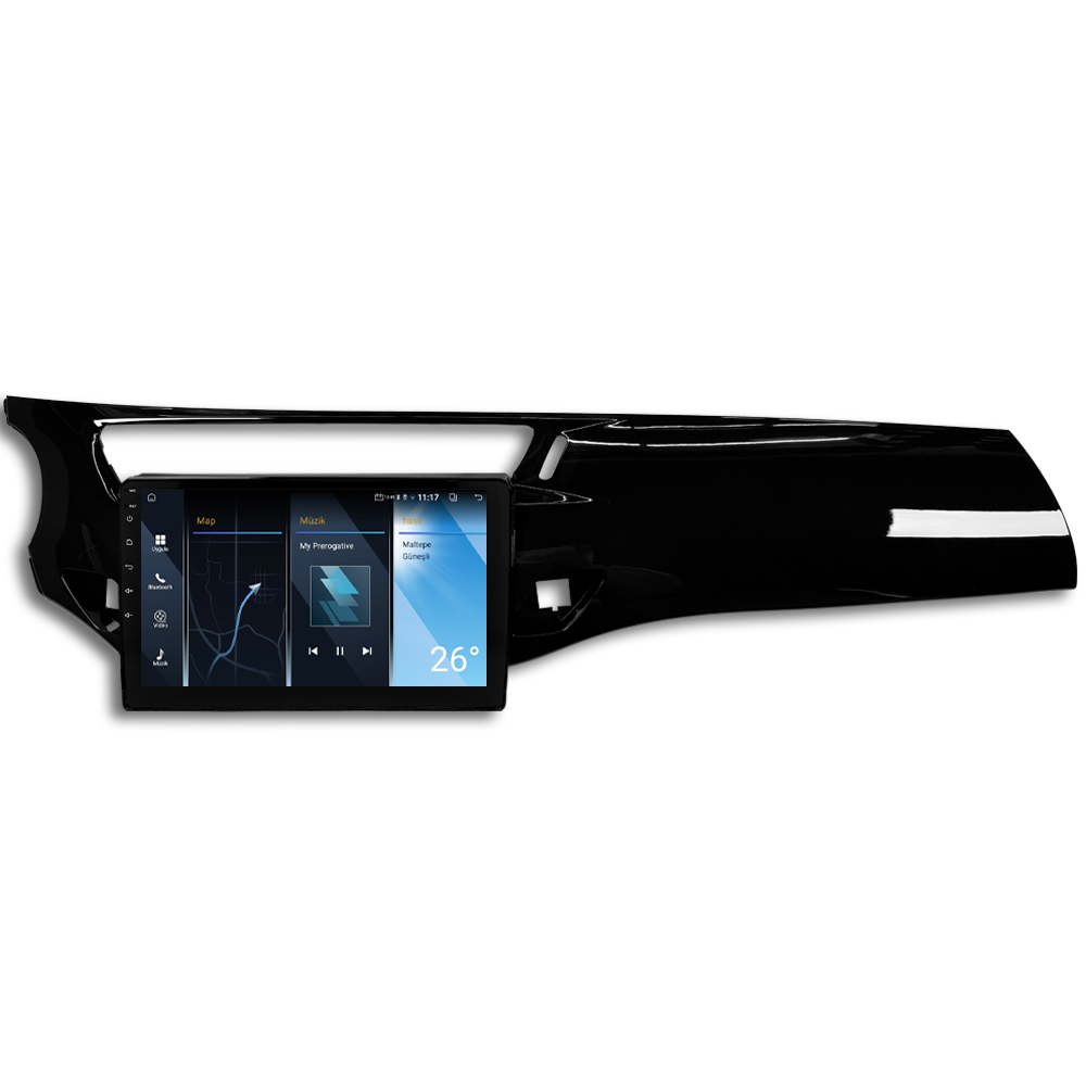 Citroen C3 Android Multimedya Sistemi (2010-2015) CRV-4968XA Piano Black Çerçeve