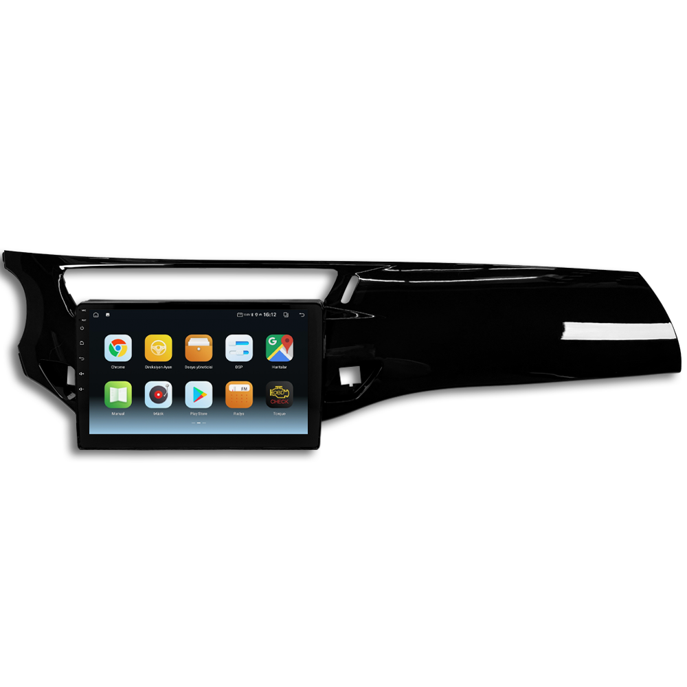 Citroen C3 Android Multimedya Sistemi (2010-2015) CRV-4968XA Piano Black Çerçeve