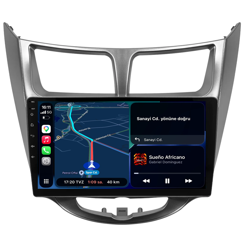 Hyundai Accent Blue Android Multimedya Sistemi (2011-2017) CRV-4260XA Gri Çerçeve
