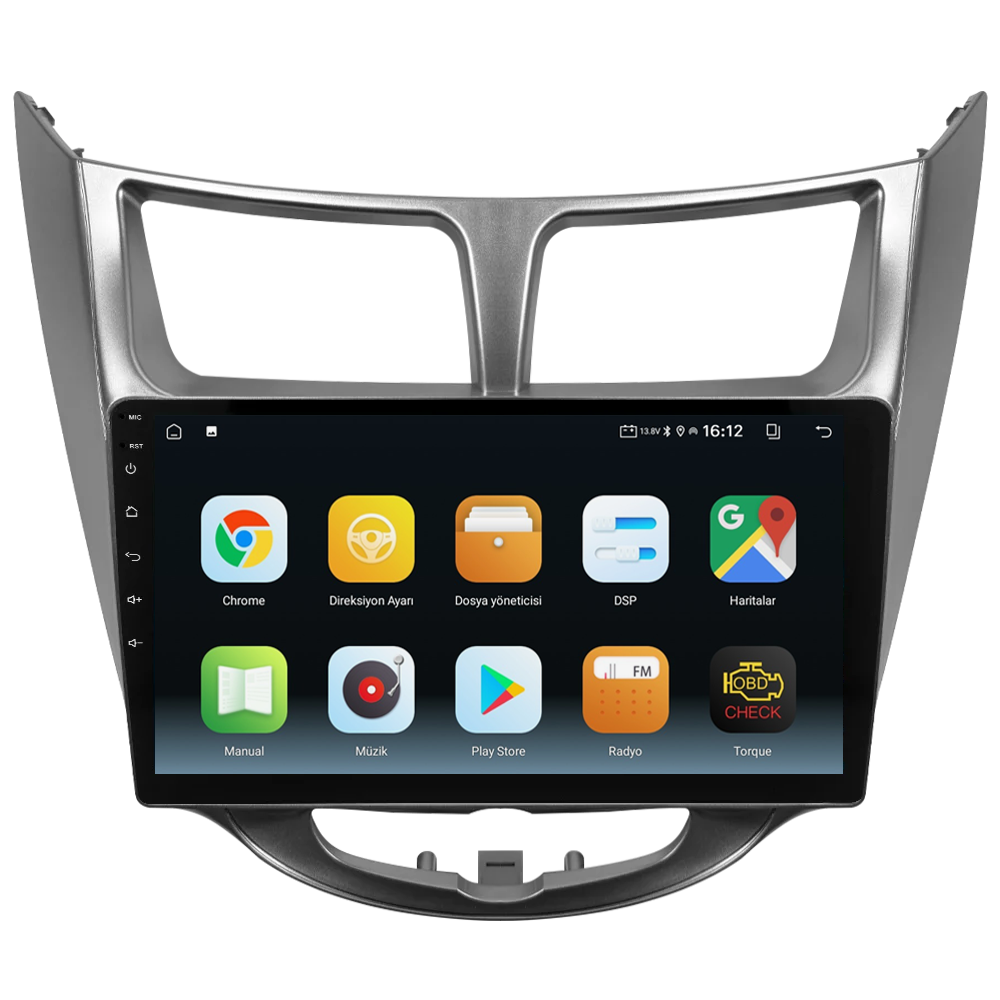 Hyundai Accent Blue Android Multimedya Sistemi (2011-2017) CRV-4260XA Gri Çerçeve