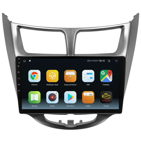 Hyundai Accent Blue Android Multimedya Sistemi (2011-2017) CRV-4260XA Gri Çerçeve