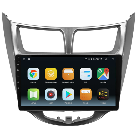 Hyundai Accent Blue Android Multimedya Sistemi (2011-2017) CRV-4260XA Gri Çerçeve