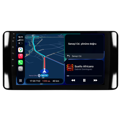 Skoda Scala Android Multimedya Sistemi (2021+) CRV-4946XA Piano Black Çerçeve