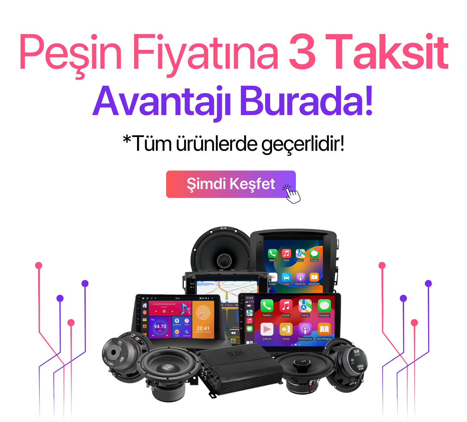 Peşin fiyatına 3 taksit!